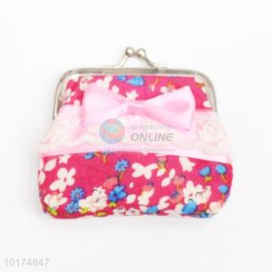 Fashionable cheap printed coin purse for women