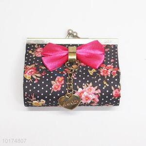 Wholesale bow decoration coin bag for women