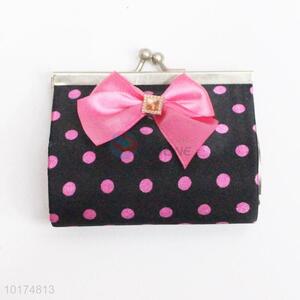 Factory direct bow decoration coin wallet for women