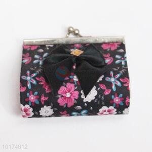 Unique design bow decoration coin wallet for women