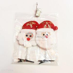 Children Christmas Hair Clips With Santa Claus, Hair Accessory