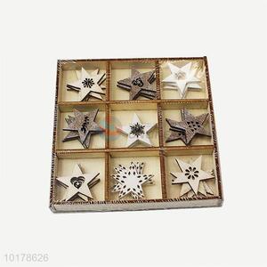 Hot Sale Stars Shaped Wooden Craft for Decoration