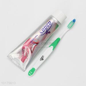 Freshens Breath Natural Mint Toothpaste With Toothbrush