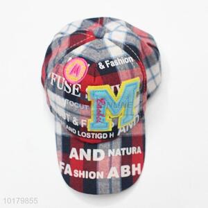 Fashion Letter Pattern Cotton Plaid Baseball Caps New