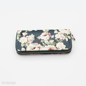 Elegant Flower Patter Pu Purse&Wallet for Ladies