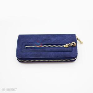 Decorative Blue Purse&Wallet for Ladies with Zipper