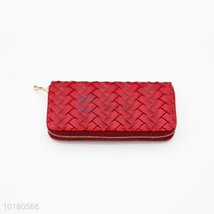 Ornamental Red Purse&Wallet for Ladies with Zipper