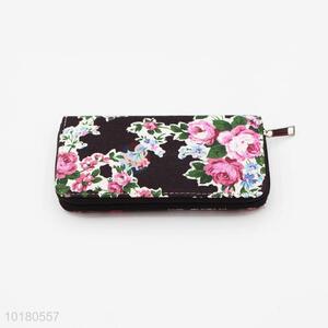 Nice Flower Design Purse&Wallet for Ladies with Zipper