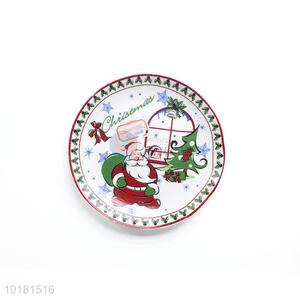 Custom Round Ceramic Plate For Christmas