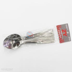 6 Pieces/ Bag Multi-Purpose Stainless Steel Single Handle Spoons