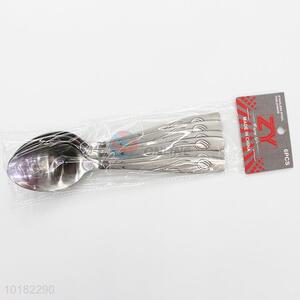 6 Pieces/ Bag High Sales Stainless Steel Handled Meal Spoons