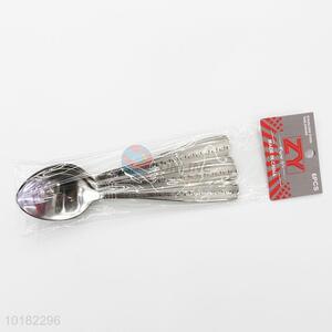 6 Pieces/ Bag Hot Sale Custom Stainless Steel Handled Meal Spoons