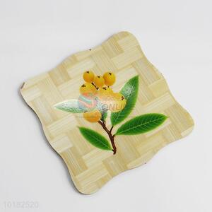 Fruit Pattern Natural Bamboo Decorative Table Mat