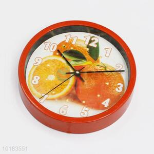 Best Selling Cheap Modern Fruit Printed Round Plastic Wall Clock