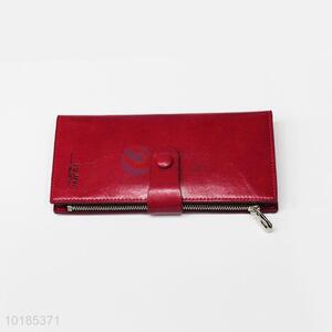 Wholesale Nice Red Rectangular PU Purse/Wallet for Ladies