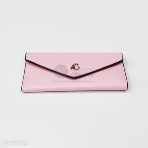 Best Selling Pink Rectangular PU Purse/Wallet for Ladies