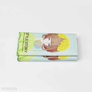 Cute Girl Printed Cartoon PU Purse/Wallet for Girls