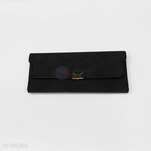 Popular Black Rectangular PU Purse/Wallet for Ladies