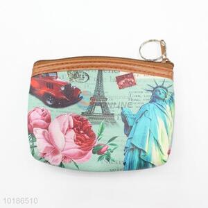 Simple Style Statue of Liberty Pattern PVC with Lining Coin Purse