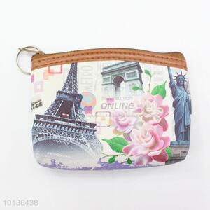 Vintage Style Women Lovely Zipper Coin Purse Lady PVC Wallet Clutch Bag