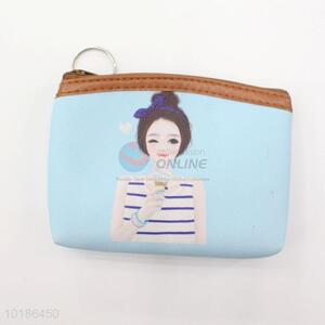 Women's Exquisite Cute Girl Pattern PVC Wallets Coin Purse