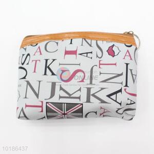 Simple Letters Printed Coin Purse Wallet PVC Pouch Money Bag