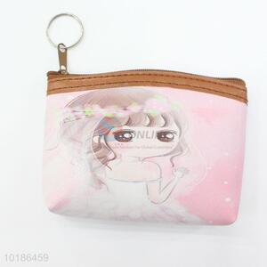 Women Lovely Girl Pattern Coin Purse Lady Wallet Clutch Bag