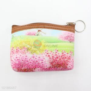 New Design Flowers Printed Coin Purse Small Change Purse Coin Bag