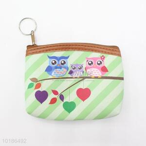 Eco friendly Cute Owl Family Printed Coin Purse Wallet Pouch Money Bag