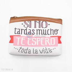 Nice design cheap Letters PVC Coin Bag