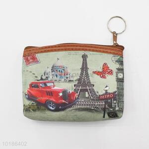 Simple Style Eiffel Tower Pattern PVC Coin Bag Mini Purse