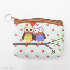 Cute Owl Pattern Portable Wallet Coin Case Bag Plush Purse