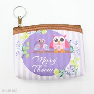 Portable Cartoon Owl Printed Coin Purse Wallet Pouch Money Bag