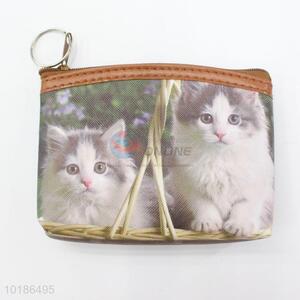 Professional Cute Cat Printed Women Coin Purses/Cheap Mini Coin Bags