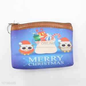 Christmas Pattern Portable Coin Purse Wallet Pouch Money Bag