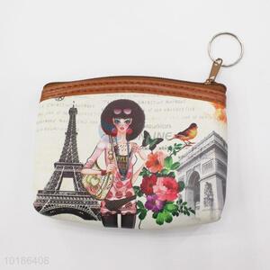 Famous Buildings Pattern Mini Capacity Coin Bag PVC Creative Supplies