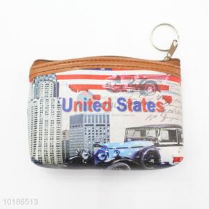 Beautiful Empire State Building Pattern PVC with Lining coin purse