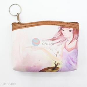 Newest Simple Style Cartoon Printed Hasp Coin Purse Lady Wallet Clutch Bag