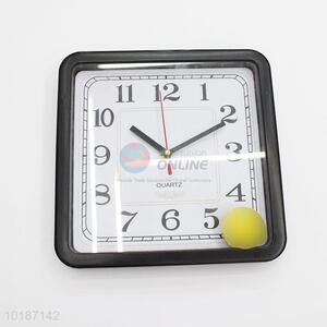 Exquisite Design Cheap Black Square Shaped Plastic Wall Clock