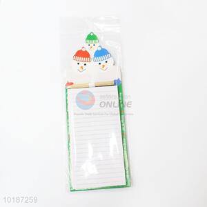 Wholesale snowman magnet notepad for fridge