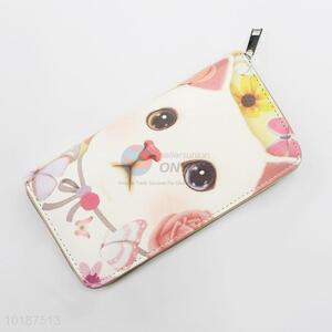 Lovely Cat PU Leather Long Wallet Women Purse Wholesale