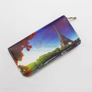 Women PU Leather Beautiful Landscape Pattern Wallet