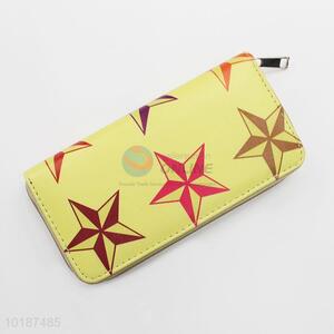 Cheap Unique Star Printed Leather Wallet Fashion Women Purse