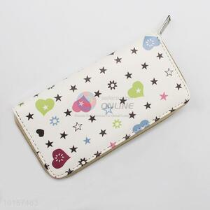 Women Star Heart Printed Purse Fashion Long Wallet