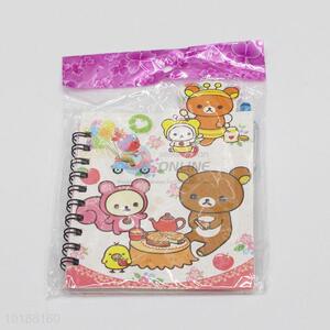 Office Supply Cartoon Pattern Spiral Notebook with Pen