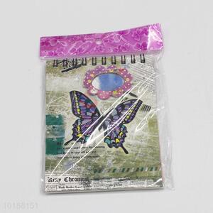 Butterfly Pattern Notebook with Mirror Office Supply