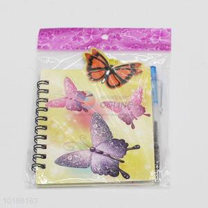 Promotional Butterfly Pattern Notebook with Pen