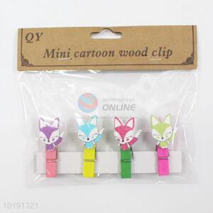 Cartoon design fox cartoon wood clip