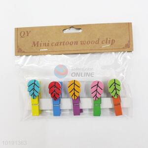 Cartoon leaf shaped photo clip/paper clip/wood clip