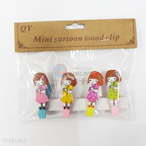 Cartoon girl shaped  photo clip/paper clip/wood clip